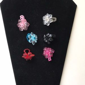 90s Flower Beaded Rings  🌸